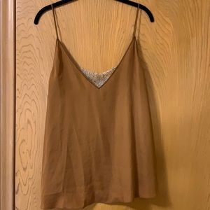 FREE PEOPLE FLOWY TANK TOP WITH LACE